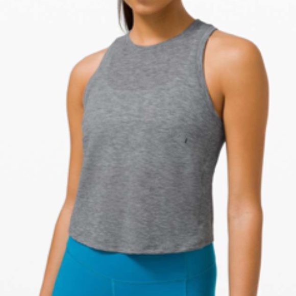Lululemon Run and Train Racerback Tank in Heathered Black - Size 6 - Picture 1 of 7
